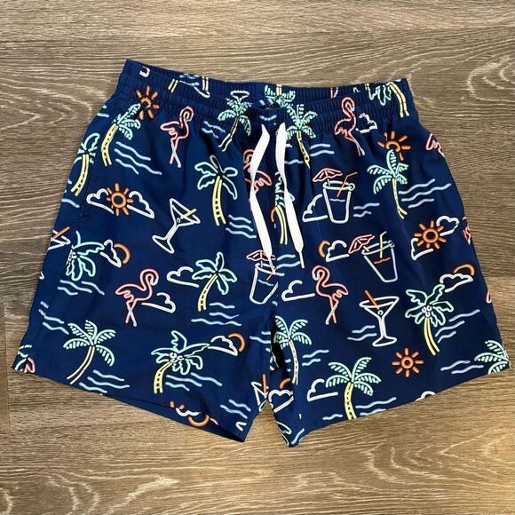 NWOT Chubbies Men's Neon Lights Classic Swim Trunks 5.5” Size Medium - Picture 1 of 5
